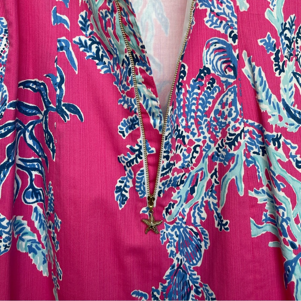 Lilly Pulitzer ⢠Shift Mini Dress ⢠Pink Blue ⢠Vacation Size 2 Fits Size 4 - Picture 7 of 15